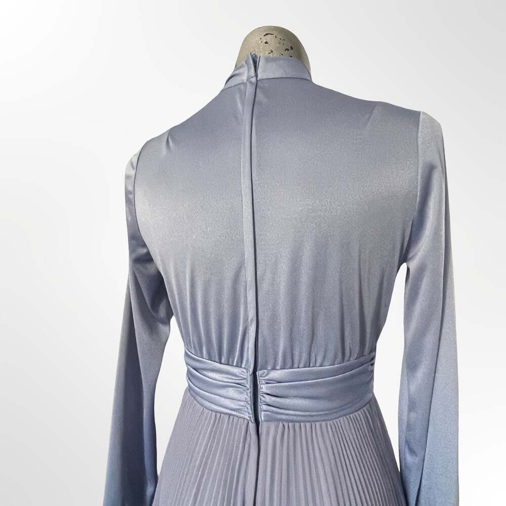 Vintage Miss Elliette California Accordion Pleated Long Sleeve Maxi Dress - Picture 4 of 8